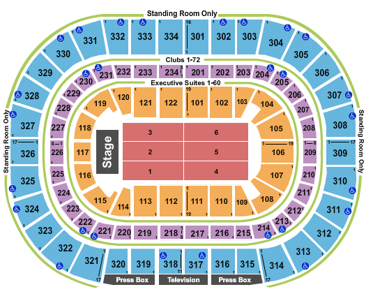 United Center Seating Chart: EndStage 2