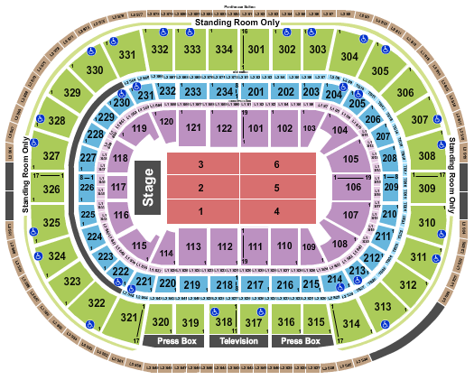 United Center Seating Chart: EndStage 2