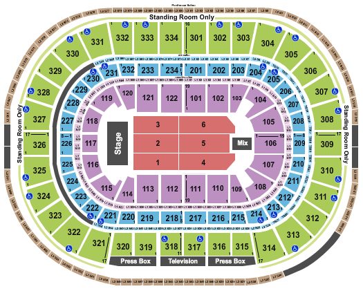 United Center Seating Chart: Endstage 5