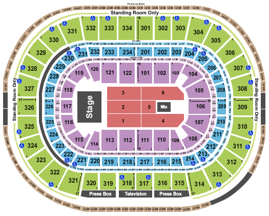 United Center Seating Chart: Endstage 6