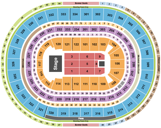 United Center Seating Chart: Endstage 8