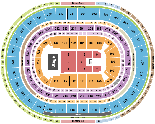 United Center Seating Chart: Endstage 9