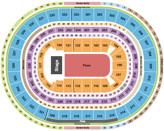 United Center Seating Chart: Endstage GA Floor 2