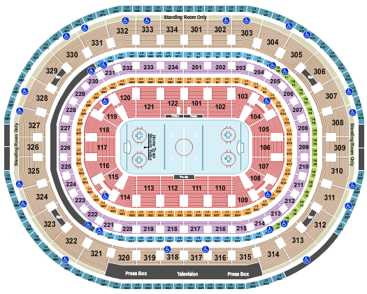 United Center Seating Chart: Hockey Row