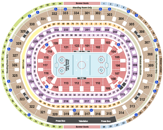 United Center Seating Chart: Hockey Row