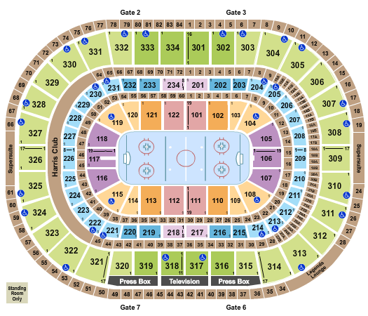 United Center Seating Chart: Hockey