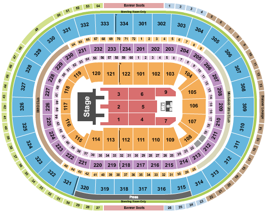 United Center Seating Chart: Mana