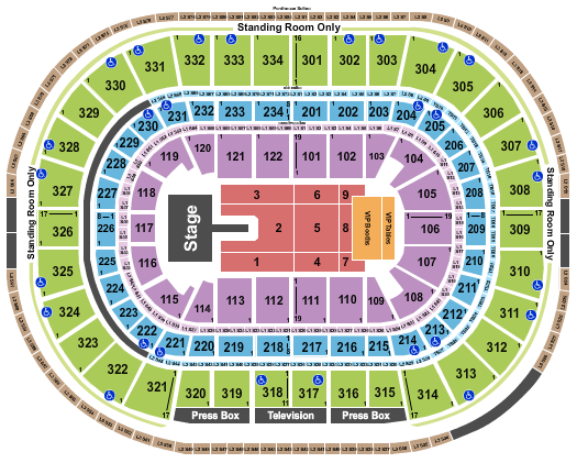 United Center Seating Chart: Mary J. Blige