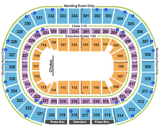 United Center Seating Chart: PBR