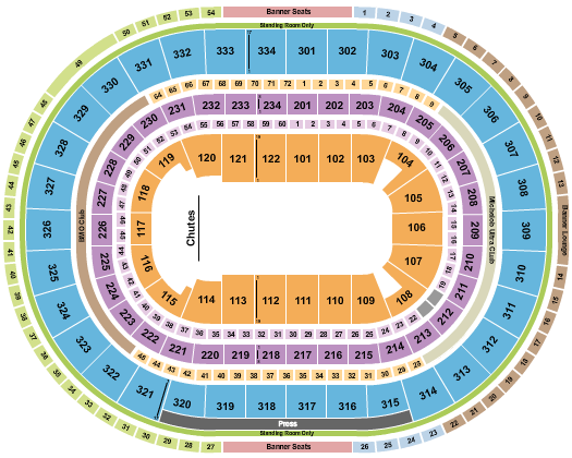 United Center Seating Chart: PBR