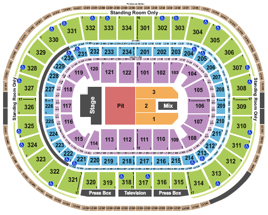 United Center Seating Chart: Pearl Jam 1