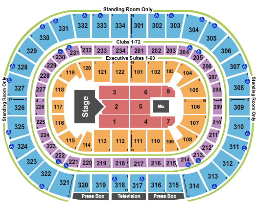 United Center Seating Chart: Rascal Flatts