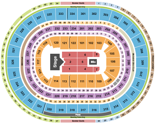 United Center Seating Chart: Rascal Flatts