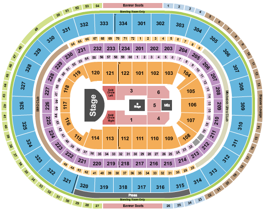United Center Seating Chart: Rosalia