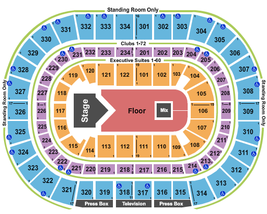 United Center Seating Chart: Russ