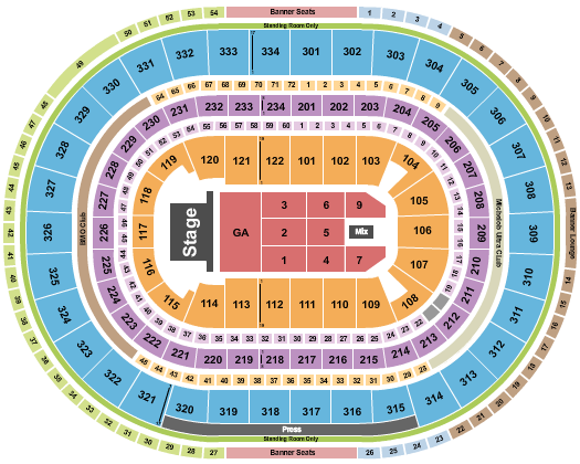 United Center Seating Chart: Endstage GA Front
