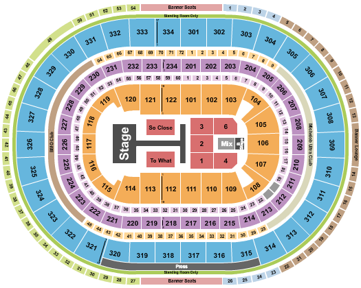 United Center Seating Chart: Tate McRae