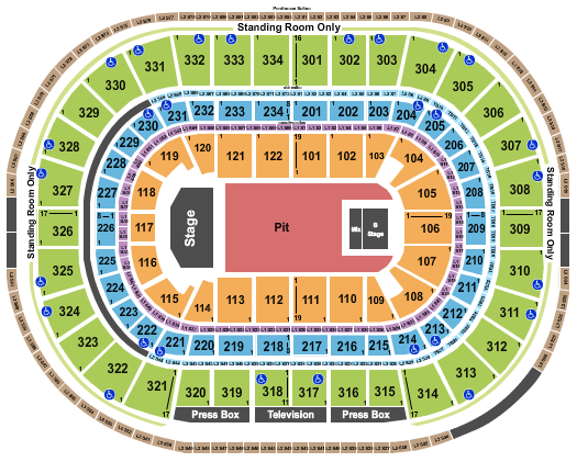 United Center Seating Chart: Tyler The Creator