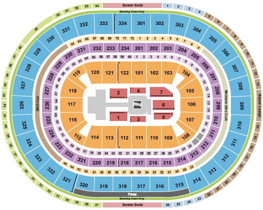 United Center Seating Chart: WWE 2