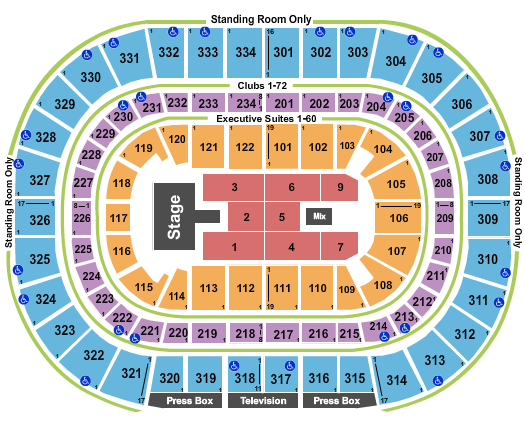 United Center Seating Chart: Wu-Tang Clan