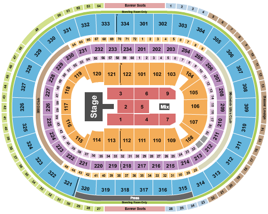 United Center Seating Chart: Wu-Tang Clan