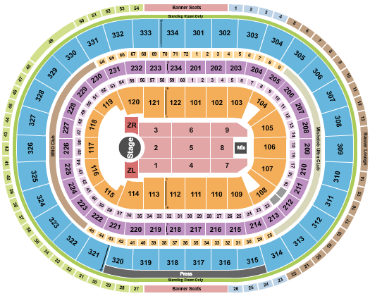 United Center Seating Chart: Zayn