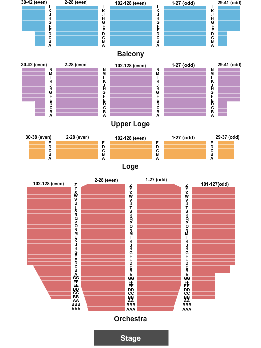 United Palace Theatre Seating Chart: Endstage 2