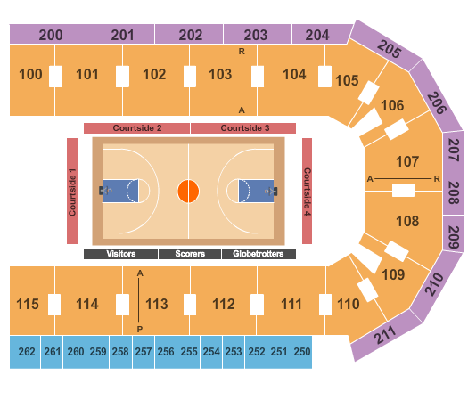 United Wireless Arena Seating Chart: Basketball