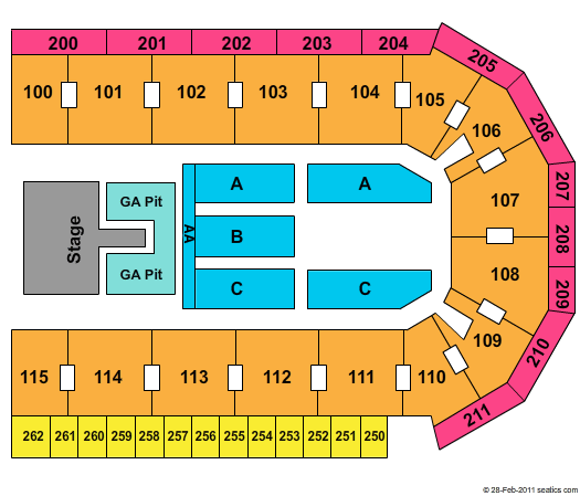 United Wireless Arena Seating Chart