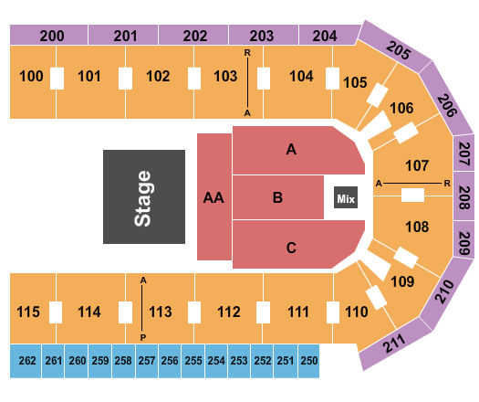 United Wireless Arena Seating Chart: Endstage 2