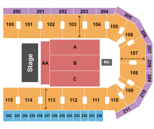 United Wireless Arena Seating Chart: Los Tucanes