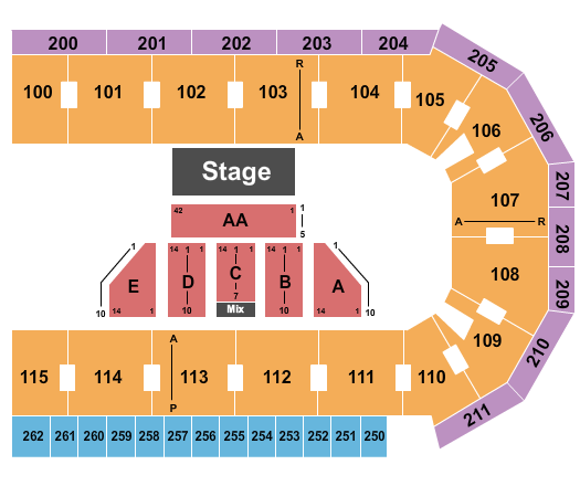 United Wireless Arena Seating Chart: Theatre 2