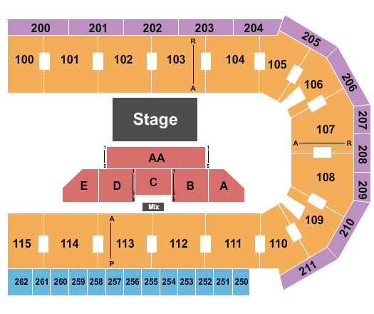 United Wireless Arena Seating Chart: Theatre