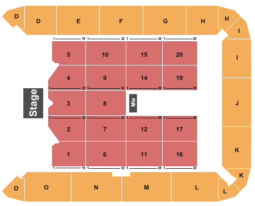 Unity Arena Seating Chart: Endstage