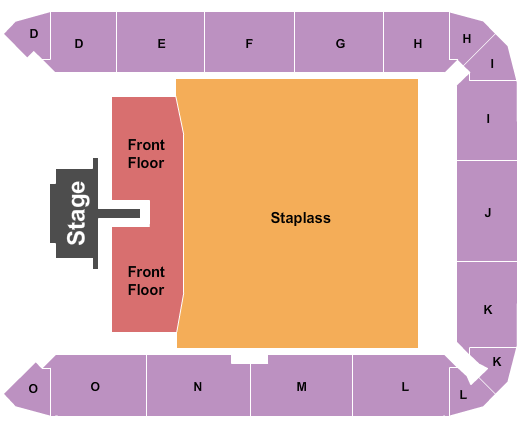 Unity Arena Seating Chart: Foo Fighters