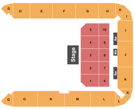 Unity Arena Seating Chart: Half House 2
