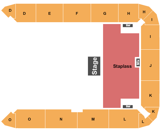 Unity Arena Seating Chart: Half House GA