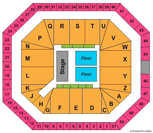 The Pit Seating Chart