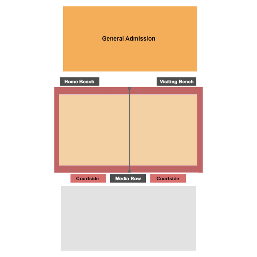 University Field House Seating Chart: Volleyball