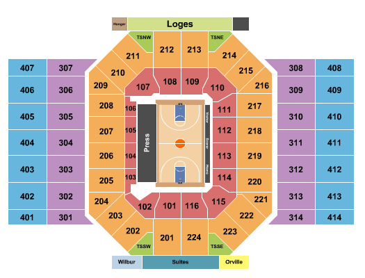 University Of Dayton Arena Seating Chart: Basketball - NCAA