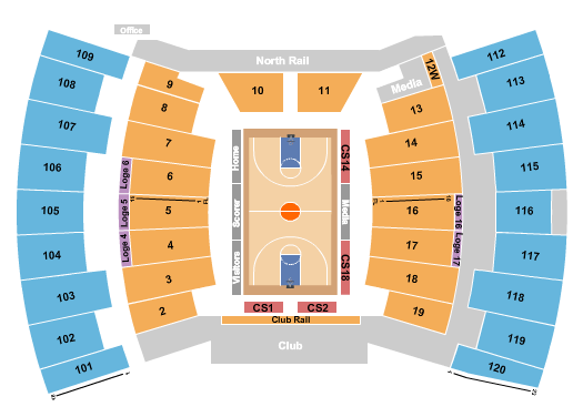 University of Kentucky - Memorial Coliseum Seating Chart: Basketball 2