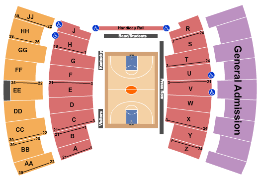 University of Kentucky - Memorial Coliseum Map
