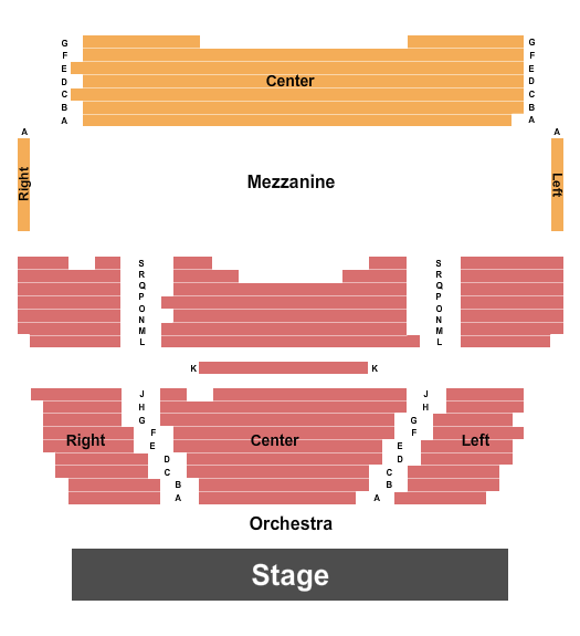 University of Colorado Boulder Department of Theatre and Dance Seating Chart: Endstage