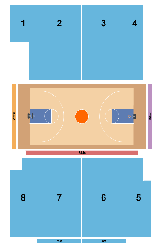 University of Denver - Hamilton Gymnasium Seating Chart: Basketball