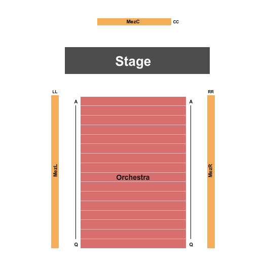 Ramsey Concert Hall at University of Georgia Performing Arts Center Seating Chart: End Stage