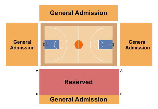 University of Sioux Falls Stewart Center Seating Chart: Basketball