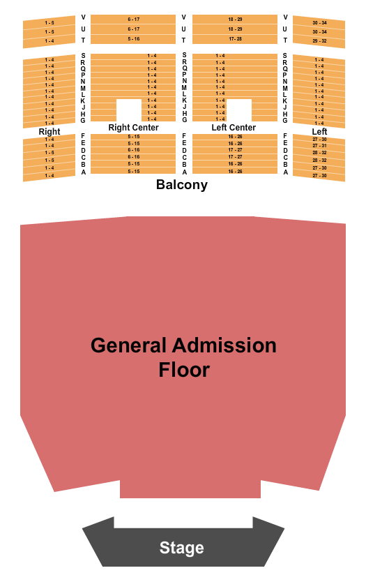 Uptown Theater - KC Seating Chart: Endstage GA Flr