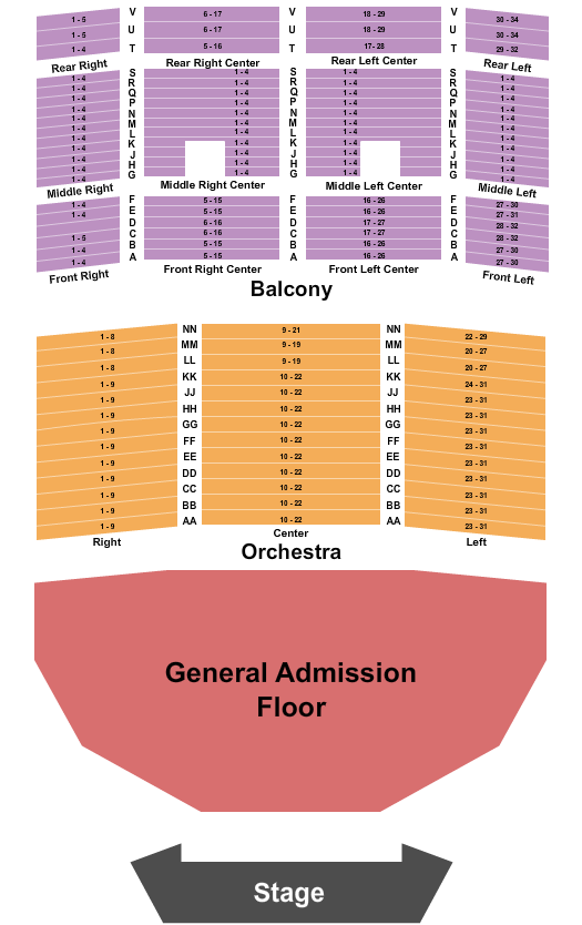 Uptown Theater Seating Chart