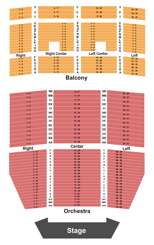 Uptown Theater - KC Seating Chart: End Stage