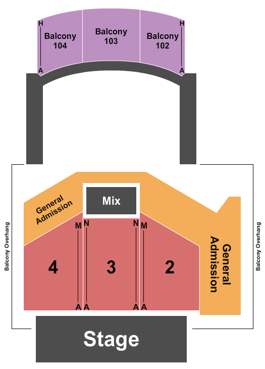 Uptown Theatre Minneapolis Seating Chart: Endstage RSV/GA